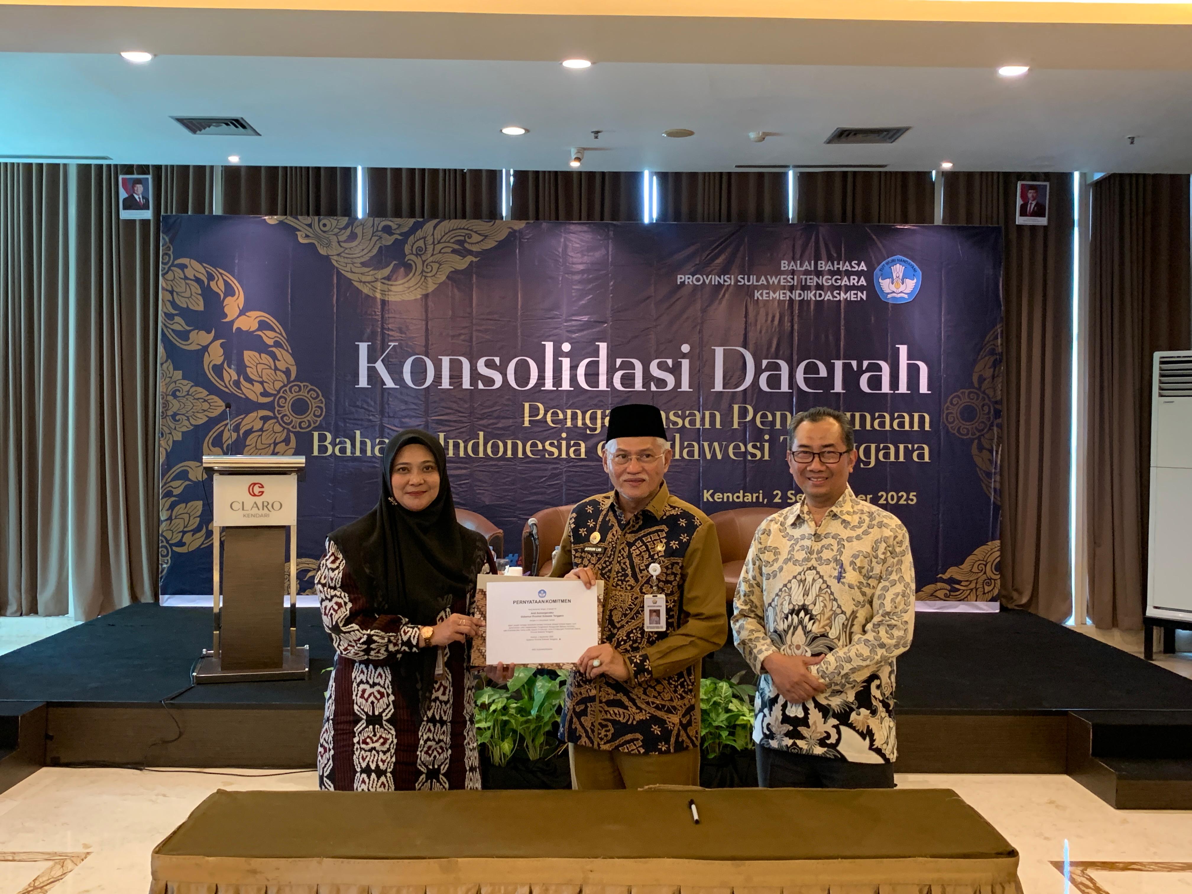 Menjaga Kedaulatan Bahasa Negara melalui Konsolidasi Pengawasan Penggunaan Bahasa Indonesia di Sulawesi Tenggara