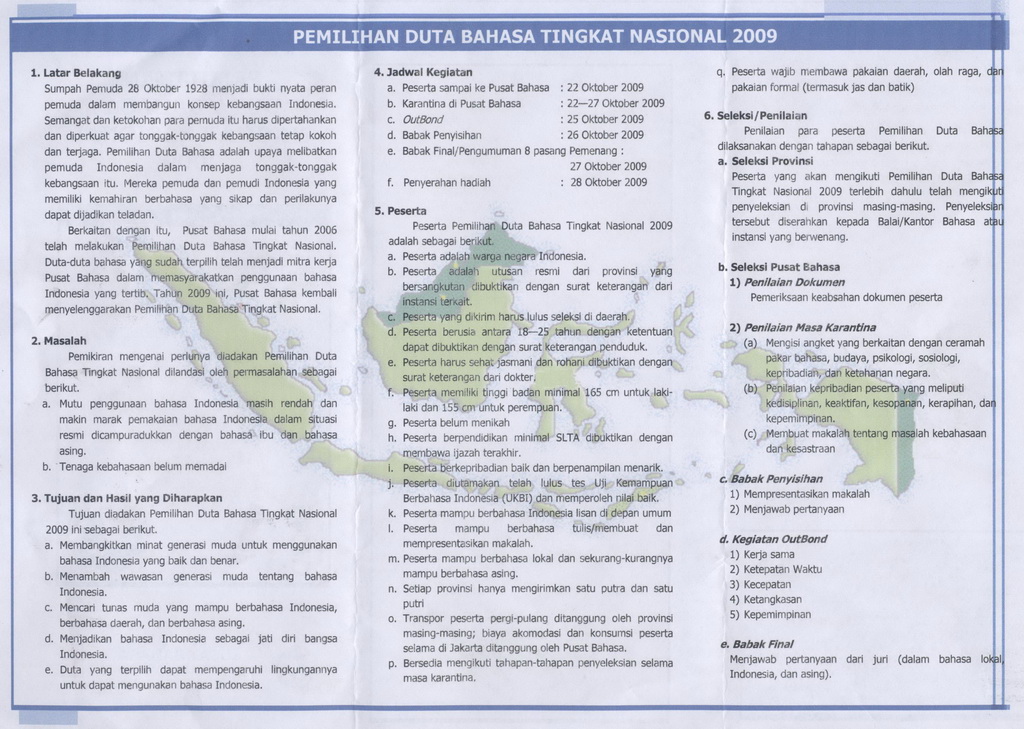 Pemilihan Duta Bahasa Tingkat Nasional 2009