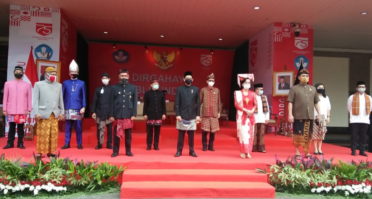 Upacara Daring 75 Tahun Kemerdekaan Republik Indonesia