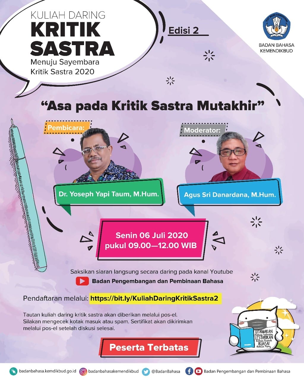 Merekam dan Menggali Berbagai Fenomena Sosial dan Budaya Aktual dengan Kritik Sastra Mutakhir dalam Sayembara Kritik Sastra Tahun 2020