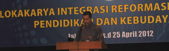 Wamendikbud Bidang Pendidikan Membuka Lokakarya Integrasi Kebudayaa